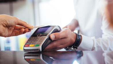 paying with contactless credit card